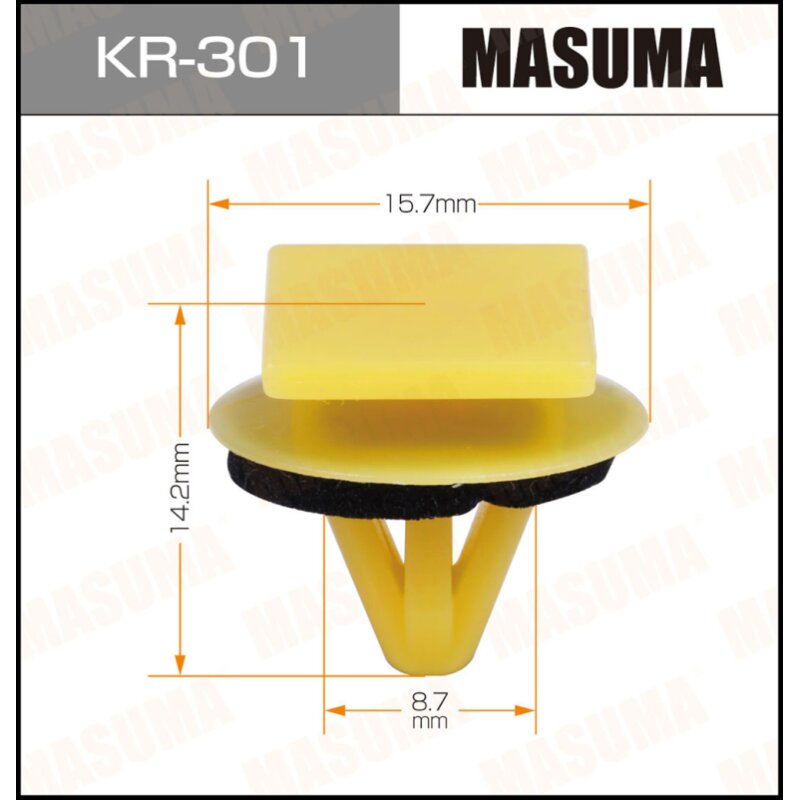 Клипса крепежная MASUMA KR-301 (OEM 87703-H1000)
Клипса крепежная MASUMA KR-301 (OEM 87703-H1000)