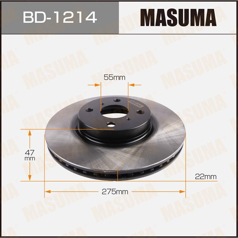 Тормозной диск Masuma, арт. BD-1214
Тормозной диск Masuma, арт. BD-1214