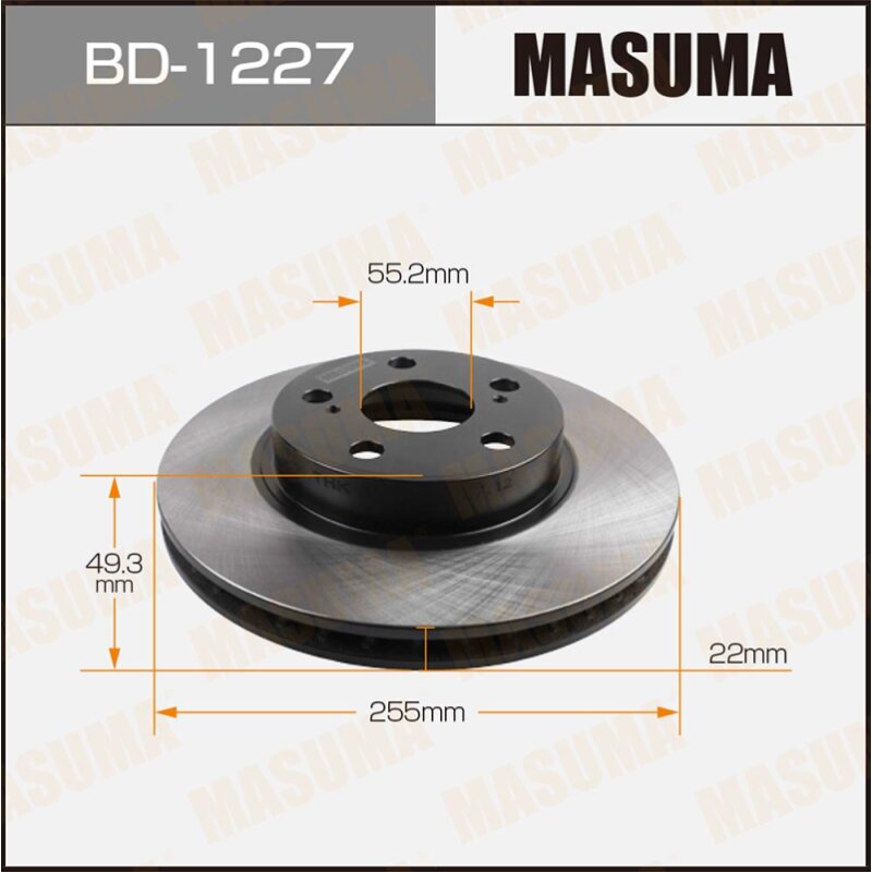 Тормозной диск Masuma, арт. BD-1227
Тормозной диск Masuma, арт. BD-1227