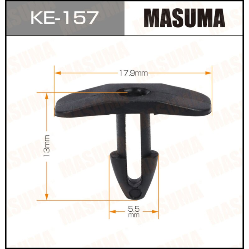 Клипса крепежная MASUMA KE-157 (OEM 871067)
Клипса крепежная MASUMA KE-157 (OEM 871067)