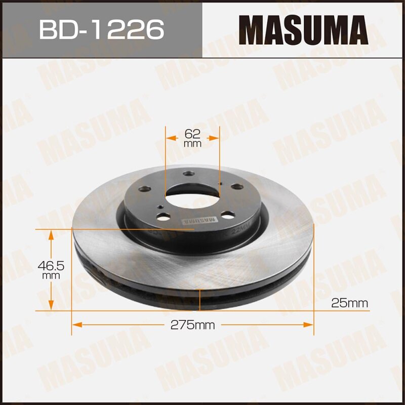 Тормозной диск Masuma, арт. BD-1226
Тормозной диск Masuma, арт. BD-1226