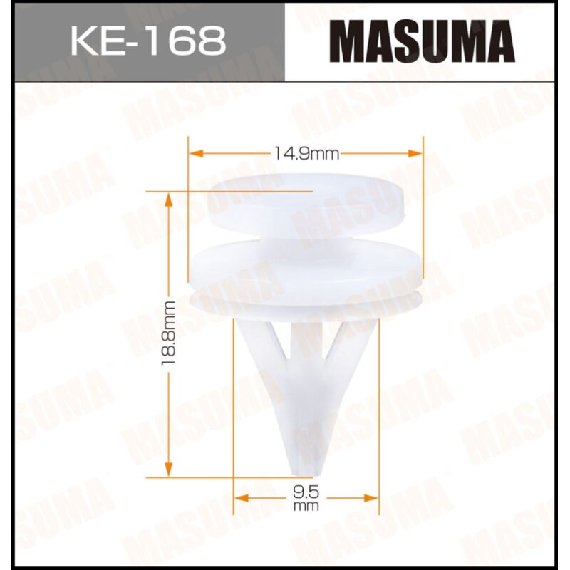 Клипса крепежная MASUMA KE-168 (OEM 7703077250)
Клипса крепежная MASUMA KE-168 (OEM 7703077250)