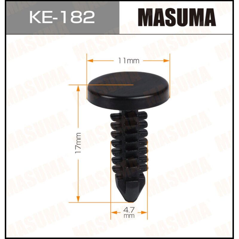 Клипса крепежная MASUMA KE-182 (OEM 20413107, 388246S, 4006516
Клипса крепежная MASUMA KE-182 (OEM 20413107, 388246S, 4006516