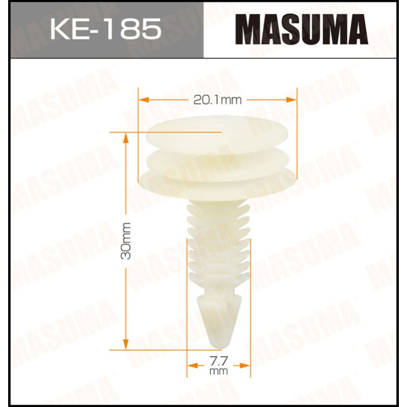 Клипса крепежная MASUMA KE-185 (OEM 10285935
Клипса крепежная MASUMA KE-185 (OEM 10285935