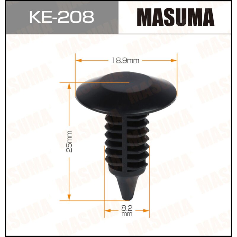 Клипса крепежная MASUMA KE-208 (OEM 21094146, 6501301)
Клипса крепежная MASUMA KE-208 (OEM 21094146, 6501301)