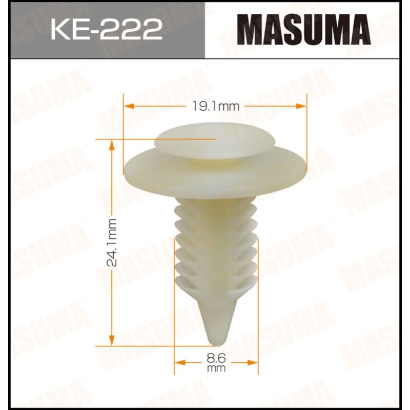 Клипса крепежная MASUMA KE-222 (OEM 6503709
Клипса крепежная MASUMA KE-222 (OEM 6503709
