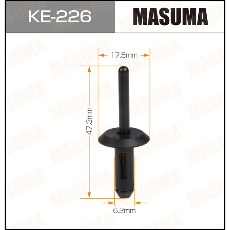 Клипса крепежная MASUMA KE-226 (OEM 175853577A, 20433026
Клипса крепежная MASUMA KE-226 (OEM 175853577A, 20433026