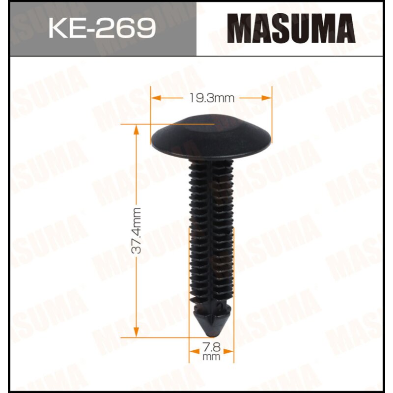 Клипса крепежная MASUMA KE-269 (OEM 14074081
Клипса крепежная MASUMA KE-269 (OEM 14074081