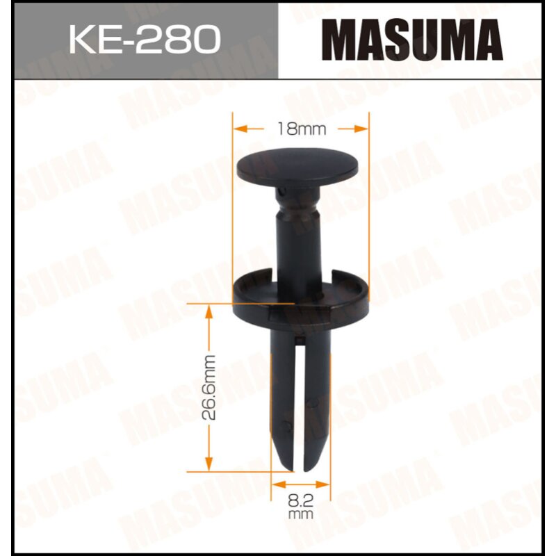 Клипса крепежная MASUMA KE-280 (OEM 06504521) (стоимость за упаковку 50 шт
Клипса крепежная MASUMA KE-280 (OEM 06504521) (стоимость за упаковку 50 шт