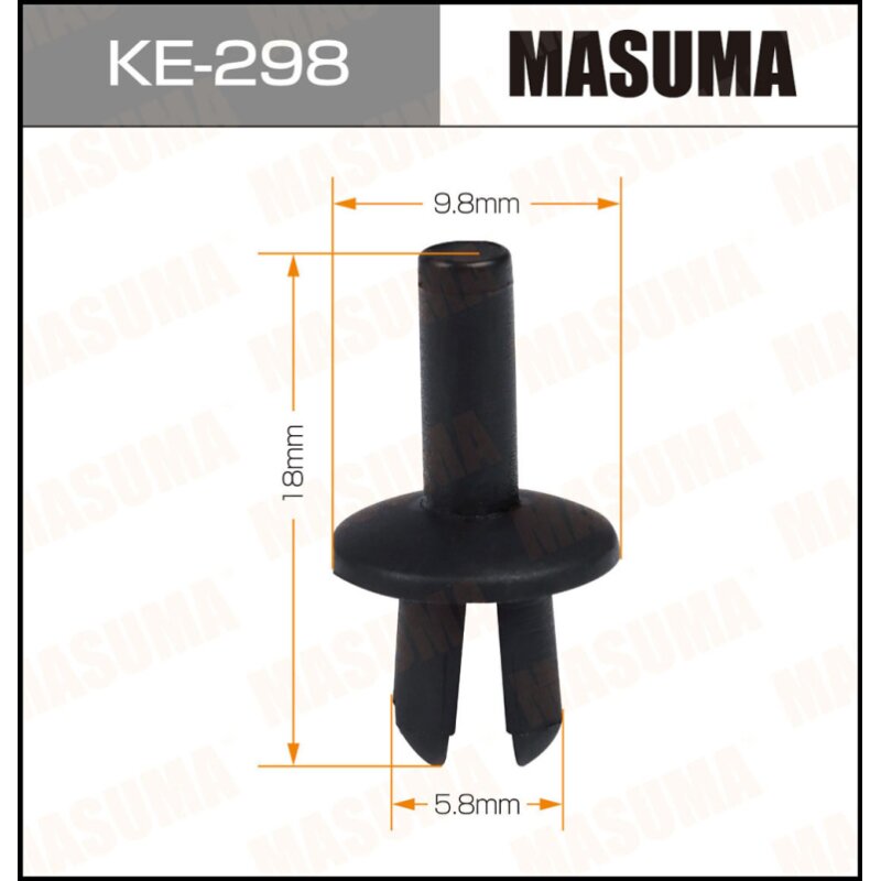 Клипса крепежная MASUMA KE-298 (OEM 947098, A0009900392
Клипса крепежная MASUMA KE-298 (OEM 947098, A0009900392