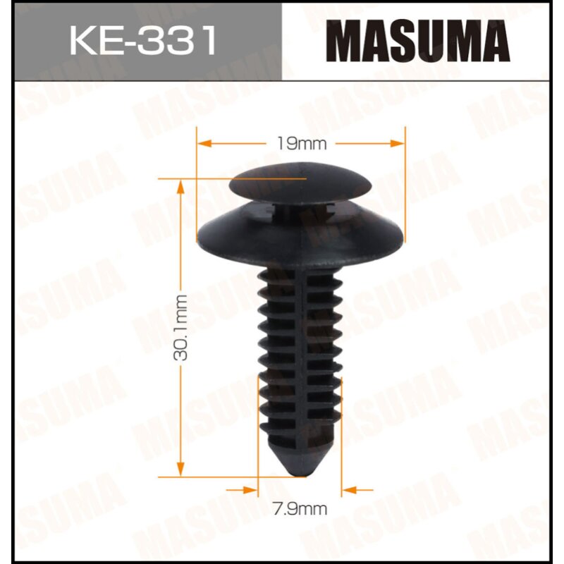 Клипса крепежная MASUMA KE-331 (OEM 15694099
Клипса крепежная MASUMA KE-331 (OEM 15694099