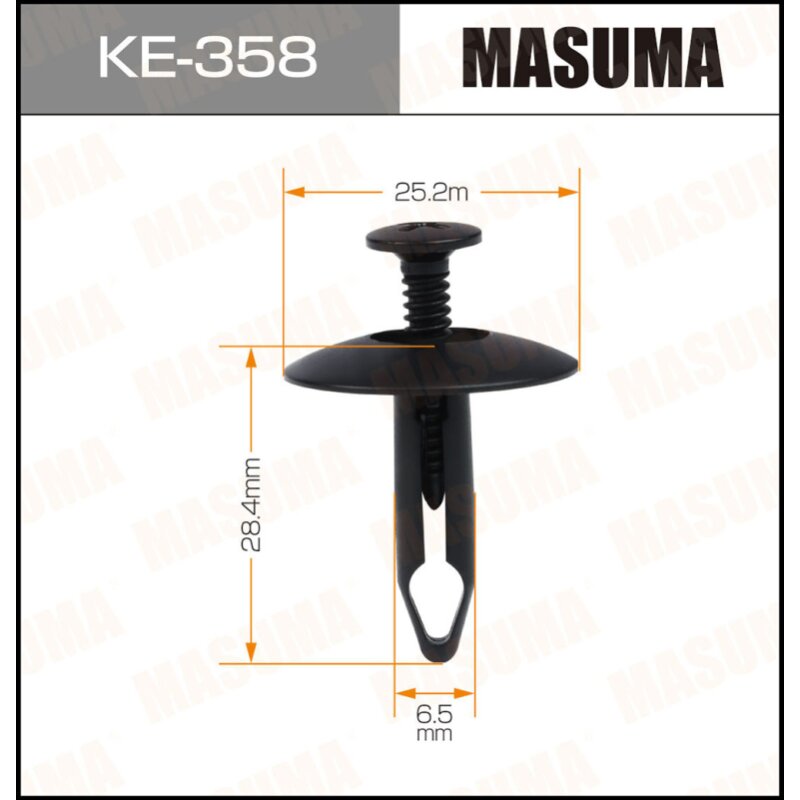 Клипса крепежная MASUMA KE-358 (OEM 25663903
Клипса крепежная MASUMA KE-358 (OEM 25663903