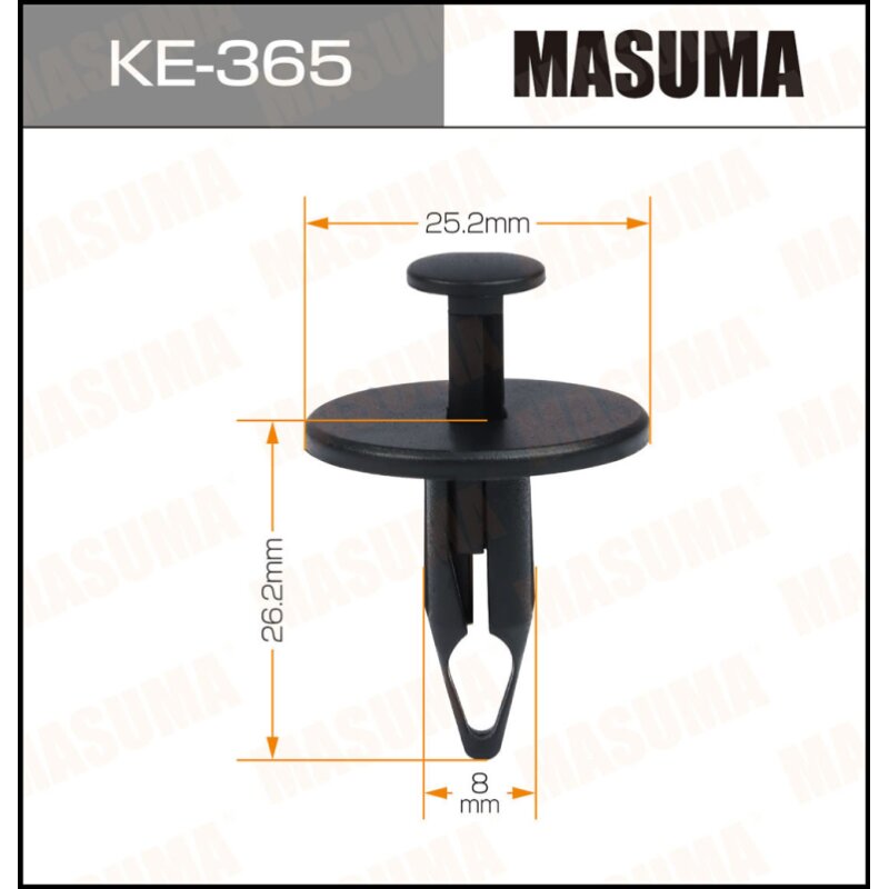 Клипса крепежная MASUMA KE-365 (OEM 1028521, W701054S300
Клипса крепежная MASUMA KE-365 (OEM 1028521, W701054S300