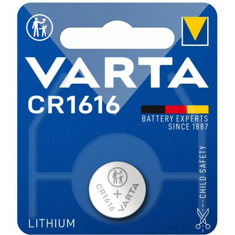 Батарейка литиевая Varta Professional Electronic, CR1616 (Ø16.0x1.6мм), 3В, 1 шт
Батарейка литиевая Varta Professional Electronic, CR1616 (Ø16.0x1.6мм), 3В, 1 шт