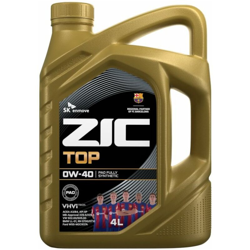 Масло моторное ZIC TOP 0w40 синтетическое, SN, ACEA A3/B3/B4, универсальное, 4л, арт. 162611
Масло моторное ZIC TOP 0w40 синтетическое, SN, ACEA A3/B3/B4, универсальное, 4л, арт. 162611