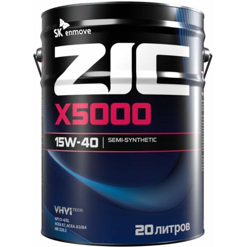 ZIC X5000 15w40 CI-4/SL (ACEA E7, A3/B4) /JASO DH-1 20л (дизель, п/синт
ZIC X5000 15w40 CI-4/SL (ACEA E7, A3/B4) /JASO DH-1 20л (дизель, п/синт