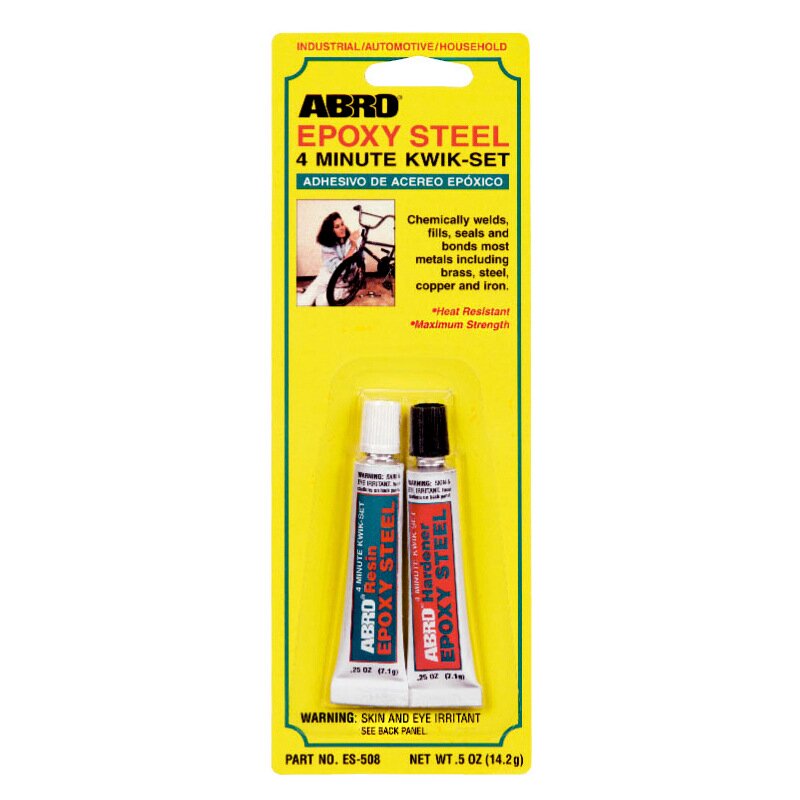 Клей эпоксидный ABRO ES-508, для металла, 4-х минутный, туба 2х7,1 мл
Клей эпоксидный ABRO ES-508, для металла, 4-х минутный, туба 2х7,1 мл