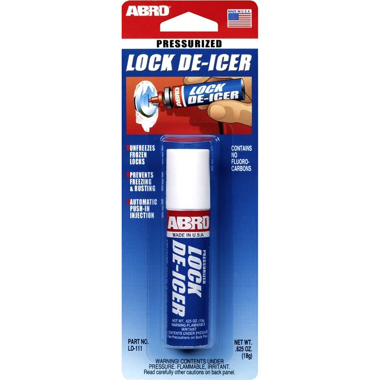 Размораживатель ABRO для замков, спрей, 18гр
Размораживатель ABRO для замков, спрей, 18гр