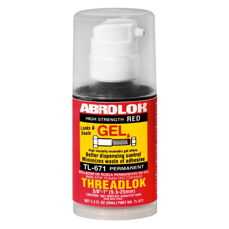 Фиксатор резьбы ABRO TL-671 неразъёмный, красный, аэрозоль 35мл
Фиксатор резьбы ABRO TL-671 неразъёмный, красный, аэрозоль 35мл