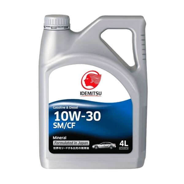 Масло моторное IDEMITSU 10w30 минеральное, SM/CF, универсальное, 4л
Масло моторное IDEMITSU 10w30 минеральное, SM/CF, универсальное, 4л