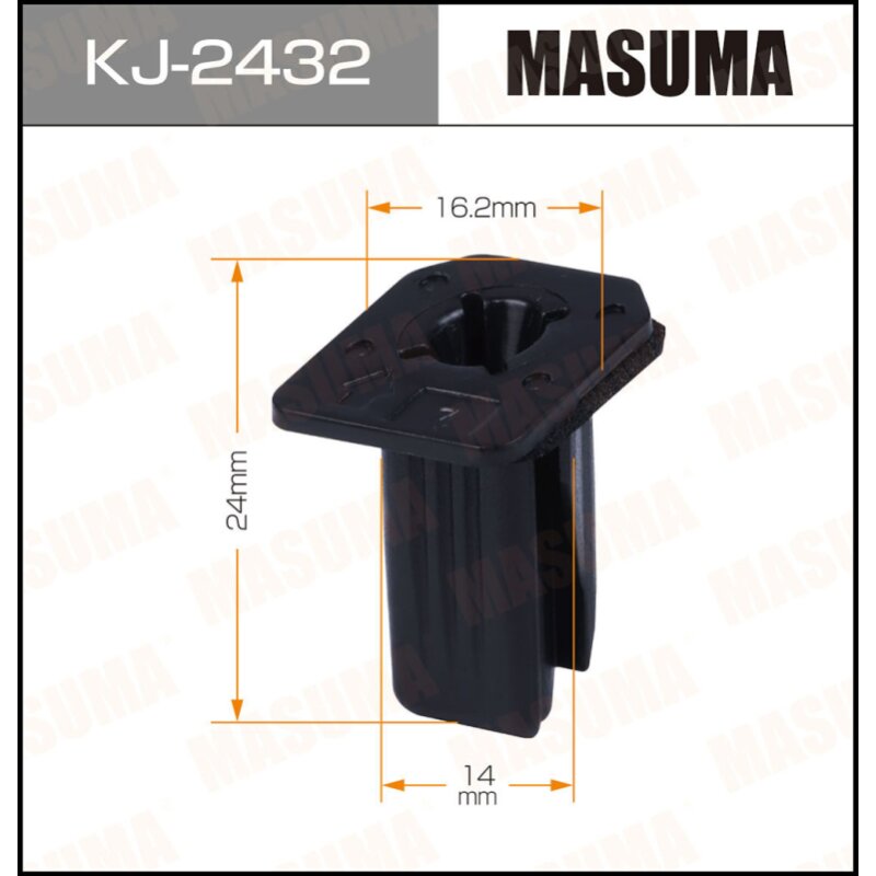 Клипса крепежная MASUMA KJ-2432 (OEM 52197-22020) (стоимость за упаковку 50 шт
Клипса крепежная MASUMA KJ-2432 (OEM 52197-22020) (стоимость за упаковку 50 шт