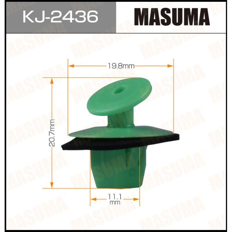 Клипса крепежная MASUMA KJ-2436 (OEM 81496-50010)
Клипса крепежная MASUMA KJ-2436 (OEM 81496-50010)