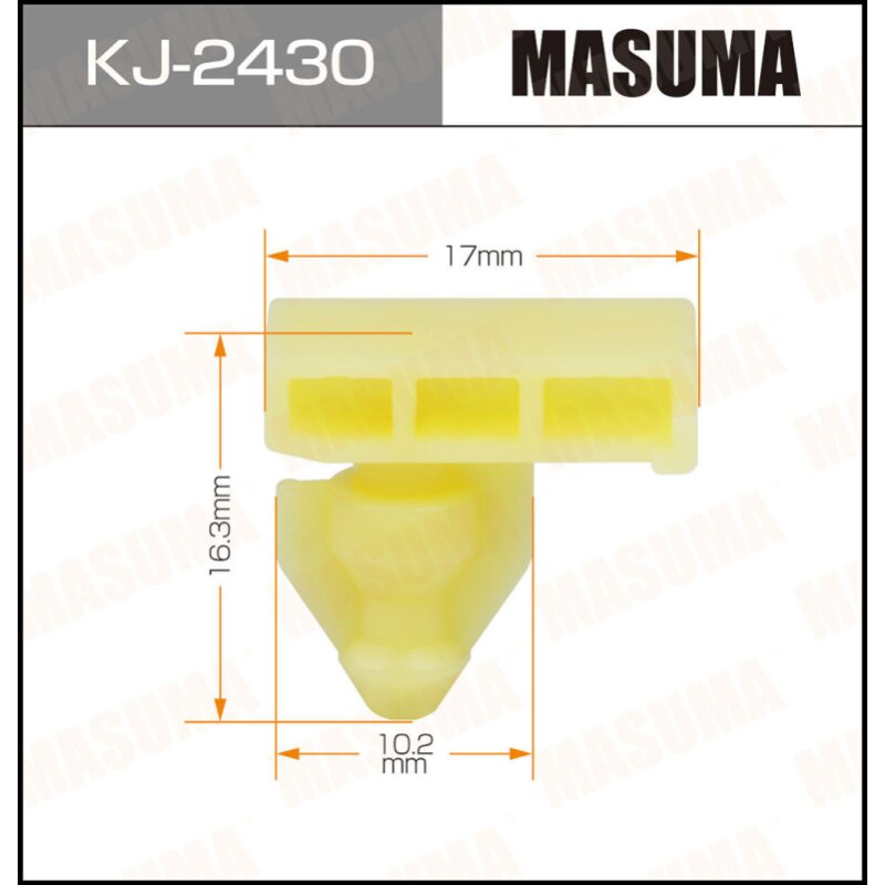 Клипса крепежная MASUMA KJ-2430 (OEM 76847-JG00A
Клипса крепежная MASUMA KJ-2430 (OEM 76847-JG00A