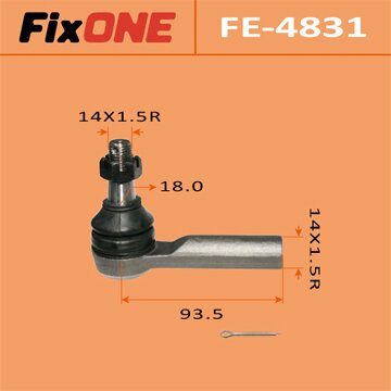 Наконечник рулевой тяги "FIXONE" TERRANO/ R50
Наконечник рулевой тяги "FIXONE" TERRANO/ R50