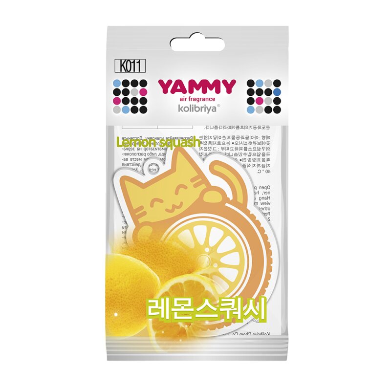 Ароматизатор подвес. Yammy картон с пропиткой Котик "Lemon Squash" (1/200
Ароматизатор подвес. Yammy картон с пропиткой Котик "Lemon Squash" (1/200