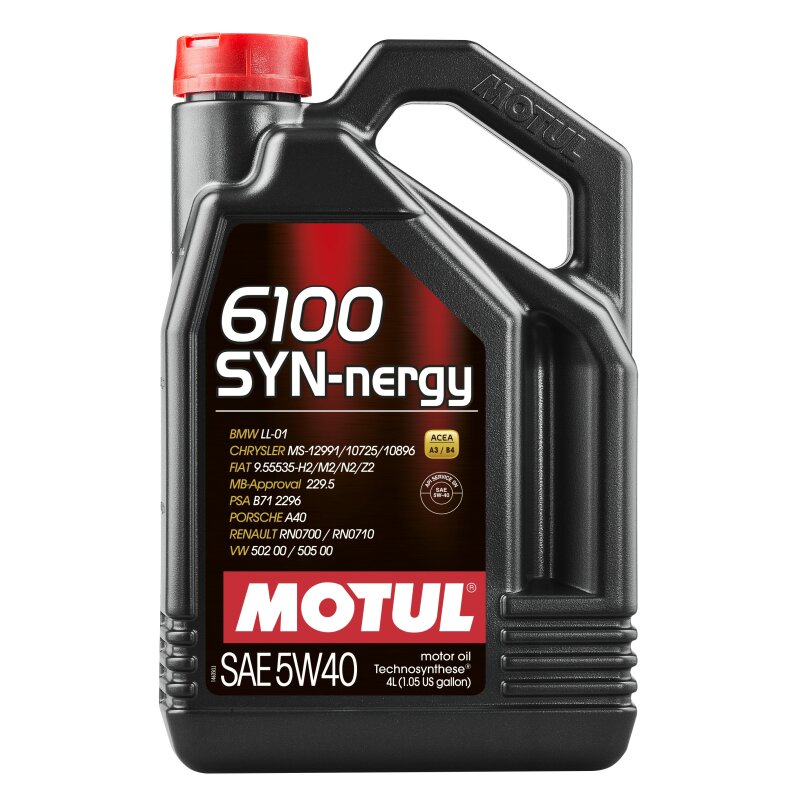 Масло моторное MOTUL 6100 SYN-nergy 5w40 полусинтетическое, SN/CF, ACEA A3/B4, универсальное, 4л
Масло моторное MOTUL 6100 SYN-nergy 5w40 полусинтетическое, SN/CF, ACEA A3/B4, универсальное, 4л
