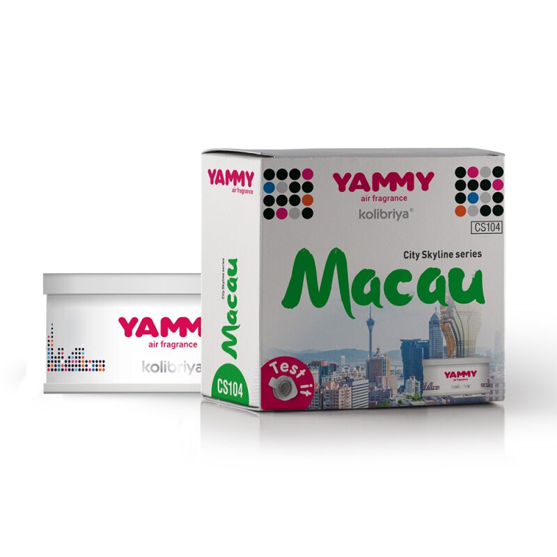 Ароматизатор меловой сити Yammy "Macau" на торпедо баночка
Ароматизатор меловой сити Yammy "Macau" на торпедо баночка