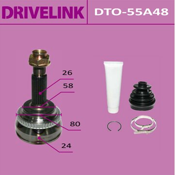 ШРУС DRIVELINK 24x58x26x48 (1/10
ШРУС DRIVELINK 24x58x26x48 (1/10