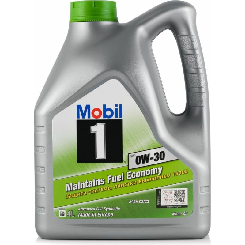 Масло моторное Mobil 1 ESP Formula 0w30 синтетическое, SN, ACEA C2/C3, универсальное, 4л, арт. 153754
Масло моторное Mobil 1 ESP Formula 0w30 синтетическое, SN, ACEA C2/C3, универсальное, 4л, арт. 153754