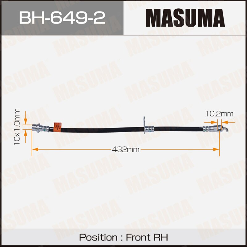 Шланг тормозной MASUMA T- /front/ Land Cruiser, LX570/ VDJ200L, URJ201L LH
Шланг тормозной MASUMA T- /front/ Land Cruiser, LX570/ VDJ200L, URJ201L LH