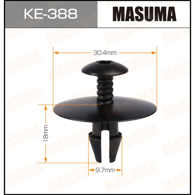 Клипса крепежная MASUMA KE-388 (OEM A0019900192) (стоимость за упаковку 50 шт
Клипса крепежная MASUMA KE-388 (OEM A0019900192) (стоимость за упаковку 50 шт