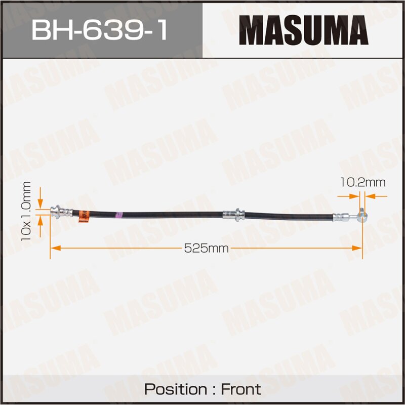 Шланг тормозной MASUMA N- /front/ MURANO Z51 RH
Шланг тормозной MASUMA N- /front/ MURANO Z51 RH