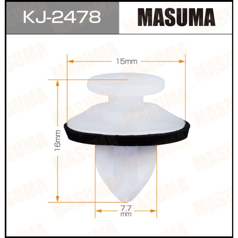 Клипса крепежная MASUMA KJ-2478 (OEM 90467-A0032) (стоимость за упаковку 50 шт
Клипса крепежная MASUMA KJ-2478 (OEM 90467-A0032) (стоимость за упаковку 50 шт