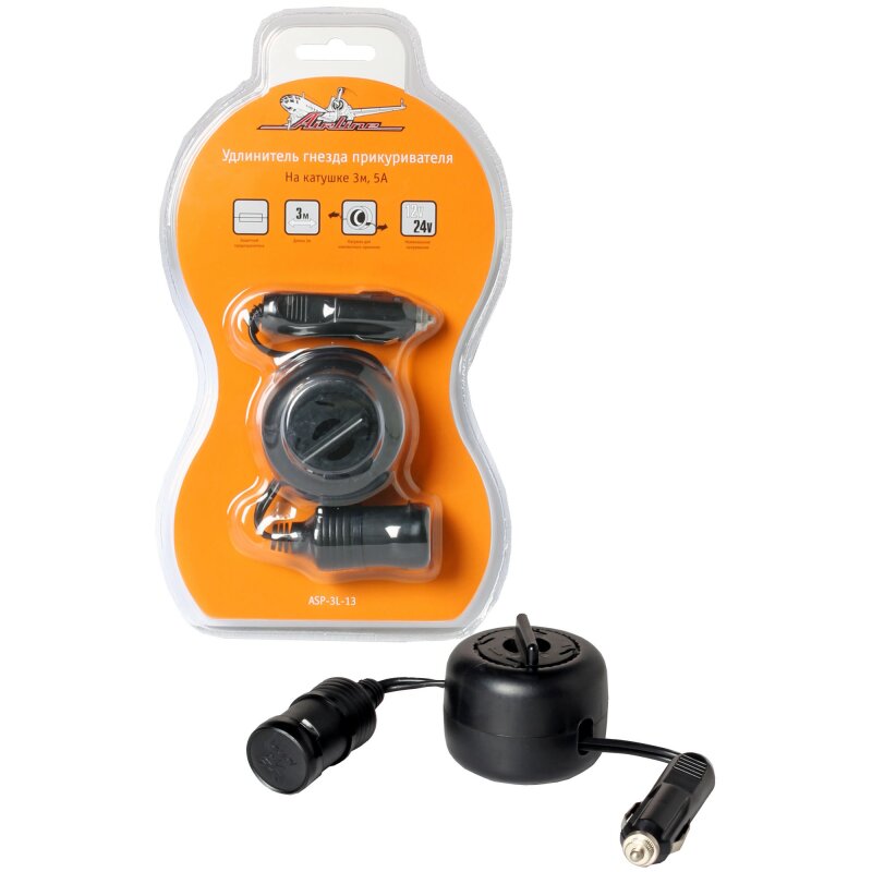 Удлинитель гнезда прикуривателя AIRLINE не более 5A, 60Вт, катушка 3м, черный, арт. ASP-3L-13
Удлинитель гнезда прикуривателя AIRLINE не более 5A, 60Вт, катушка 3м, черный, арт. ASP-3L-13