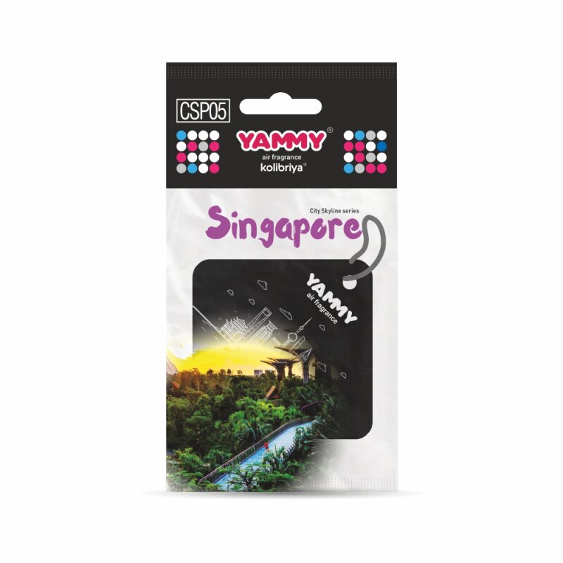 Ароматизатор подвес. сити "Yammy" картон с пропиткой Квадрат "Singapore" (1/200)
Ароматизатор подвес. сити "Yammy" картон с пропиткой Квадрат "Singapore" (1/200)