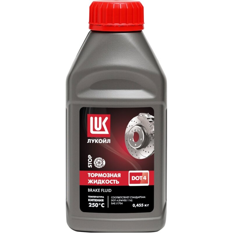 Жидкость тормозная Лукойл, DOT 4, 455г
Жидкость тормозная Лукойл, DOT 4, 455г