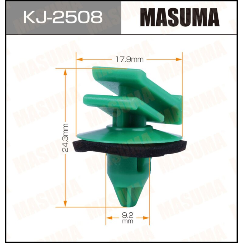 Клипса крепежная MASUMA KJ-2508 (OEM 76882-1KA1A) (стоимость за упаковку 50 шт
Клипса крепежная MASUMA KJ-2508 (OEM 76882-1KA1A) (стоимость за упаковку 50 шт