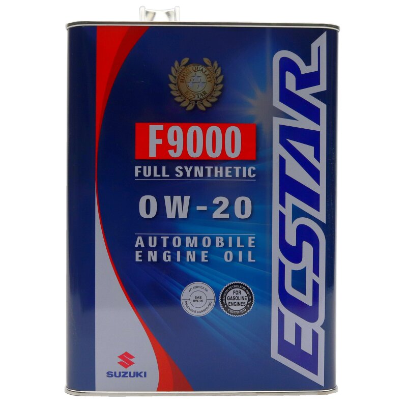 Масло моторное Suzuki Ecstar F9000 0w20 синтетическое, SN/GF-5, для бензинового двигателя, 4л, арт. 99M00-22R01-004
Масло моторное Suzuki Ecstar F9000 0w20 синтетическое, SN/GF-5, для бензинового двигателя, 4л, арт. 99M00-22R01-004