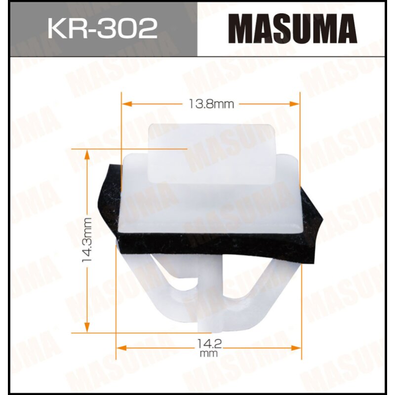 Клипса крепежная MASUMA KR-302 (OEM 87756-2E000)
Клипса крепежная MASUMA KR-302 (OEM 87756-2E000)