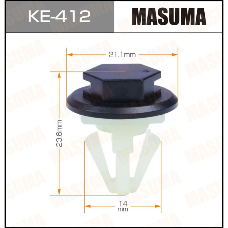 Клипса крепежная MASUMA KE-412 (OEM 8200389607) (стоимость за упаковку 50 шт
Клипса крепежная MASUMA KE-412 (OEM 8200389607) (стоимость за упаковку 50 шт