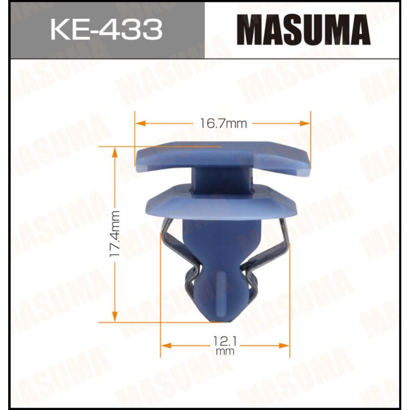 Клипса крепежная MASUMA KE-433 (OEM 24405740)
Клипса крепежная MASUMA KE-433 (OEM 24405740)