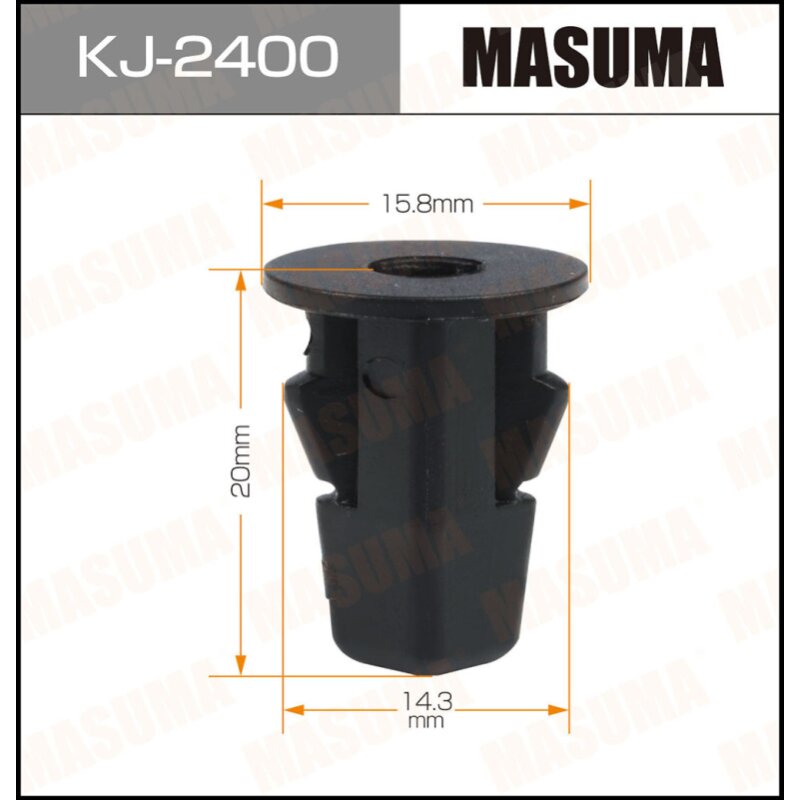Клипса крепежная MASUMA KJ-2400 (OEM 90189-06214) (стоимость за упаковку 50 шт
Клипса крепежная MASUMA KJ-2400 (OEM 90189-06214) (стоимость за упаковку 50 шт