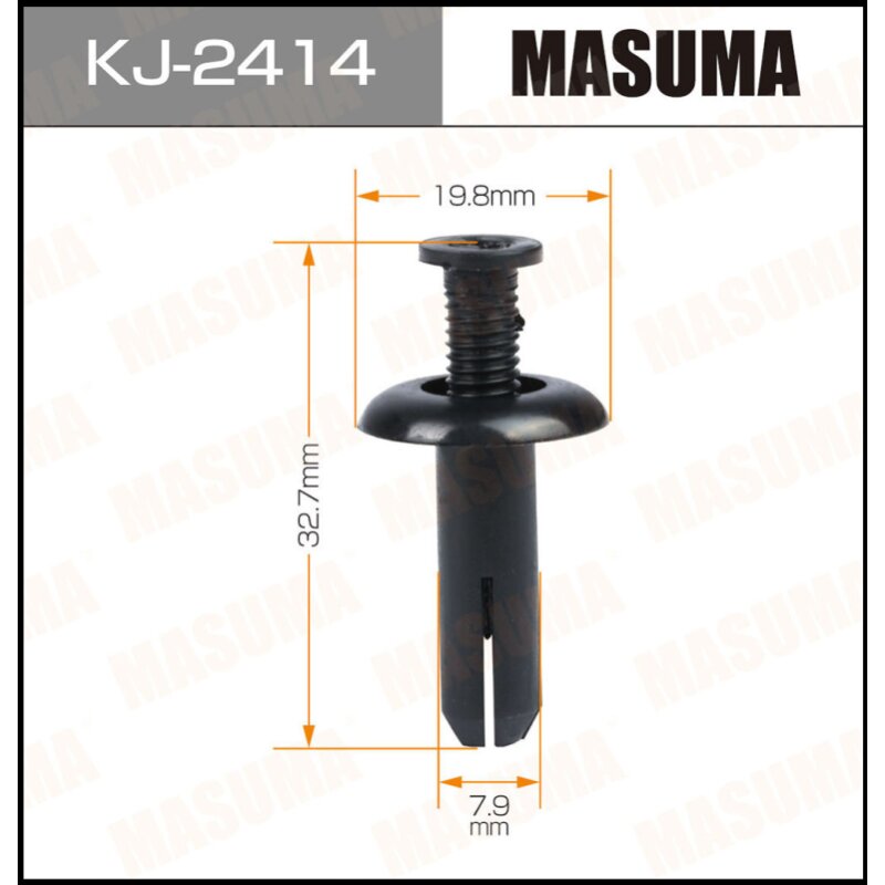 Клипса крепежная MASUMA KJ-2414 (OEM MR138807) (стоимость за упаковку 50 шт
Клипса крепежная MASUMA KJ-2414 (OEM MR138807) (стоимость за упаковку 50 шт