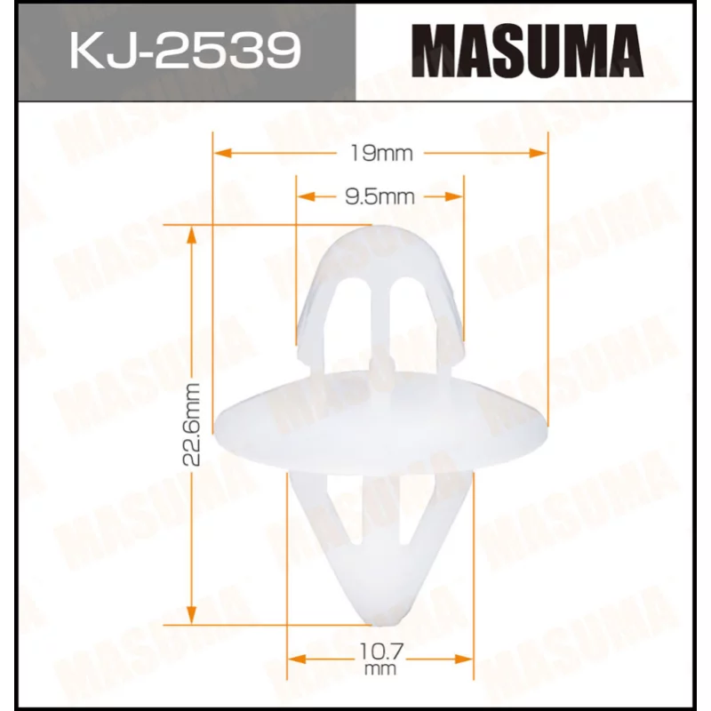Клипса крепежная MASUMA KJ-2539 (OEM 63848-VD210)
Клипса крепежная MASUMA KJ-2539 (OEM 63848-VD210)
