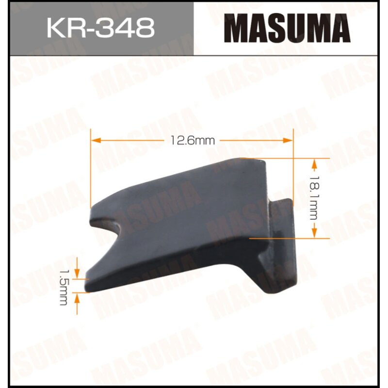 Клипса крепежная MASUMA KR-348 (OEM 82134-3L000) (стоимость за упаковку 50 шт
Клипса крепежная MASUMA KR-348 (OEM 82134-3L000) (стоимость за упаковку 50 шт