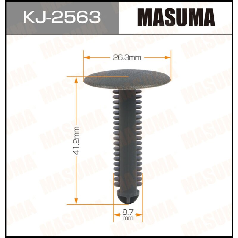 Клипса крепежная MASUMA KJ-2563 (OEM 01553-05891) (стоимость за упаковку 50 шт
Клипса крепежная MASUMA KJ-2563 (OEM 01553-05891) (стоимость за упаковку 50 шт